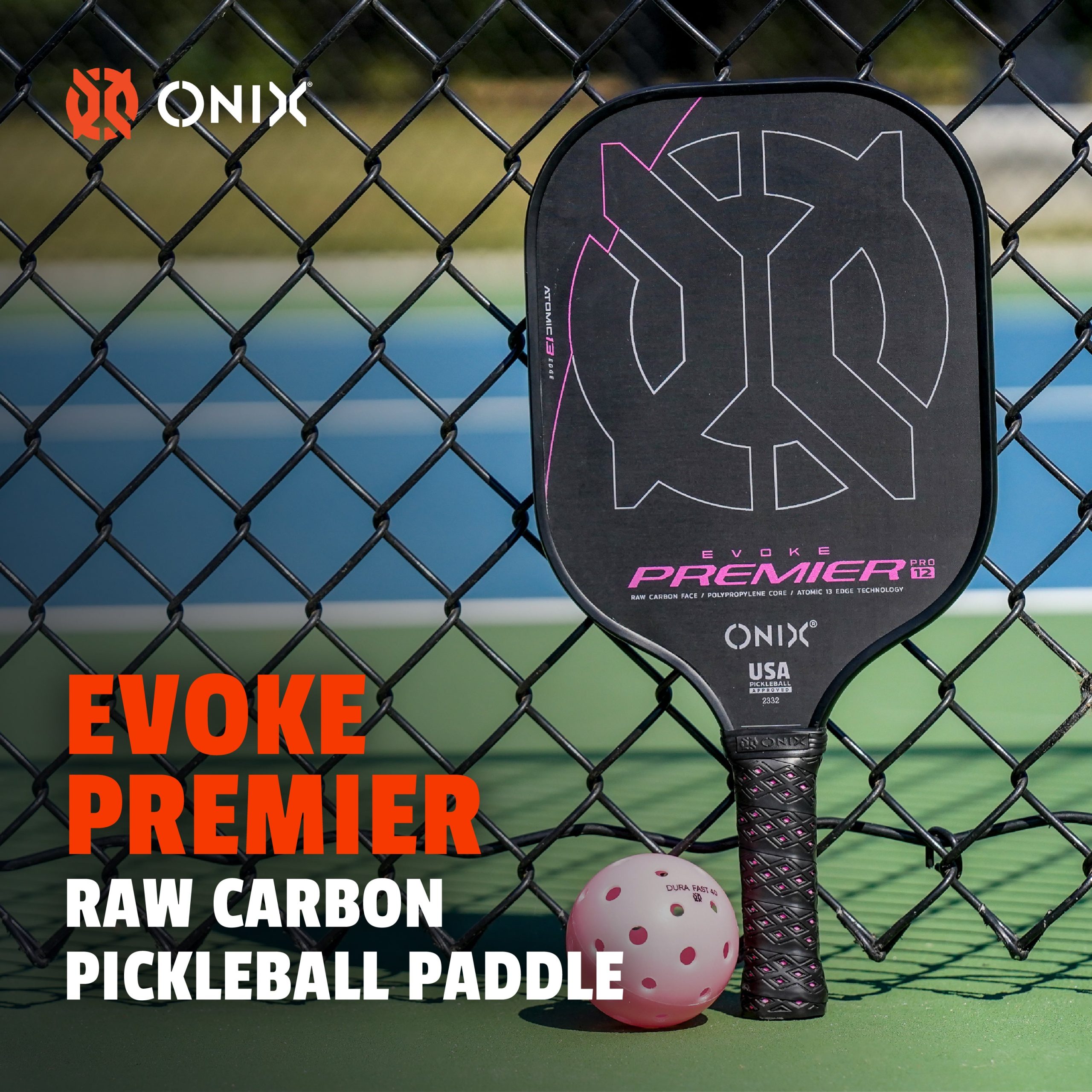 Evoke Premier Raw Carbon Pickleball Paddle - Image 2